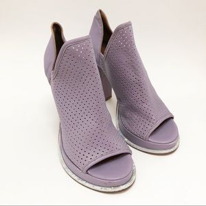 Beau Coops Lavender Perforated Open Toe Pump